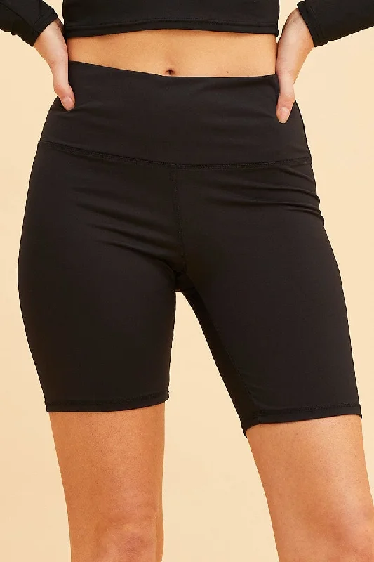 Black Bike Short 7"" Length Active