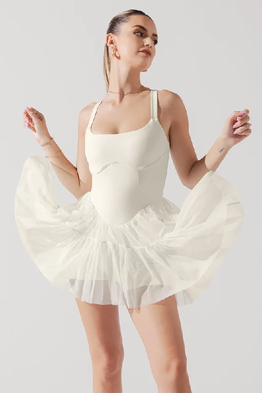 Corset Pirouette Dress - Coconut Cream