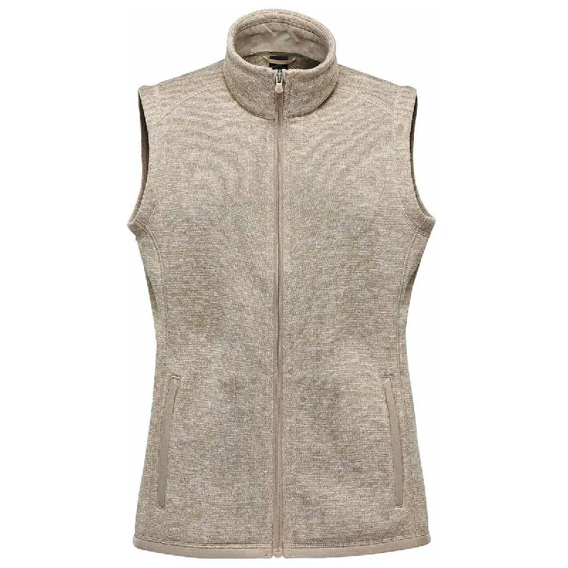 Stormtech Women's Oatmeal Heather Avalanche Full Zip Fleece Vest