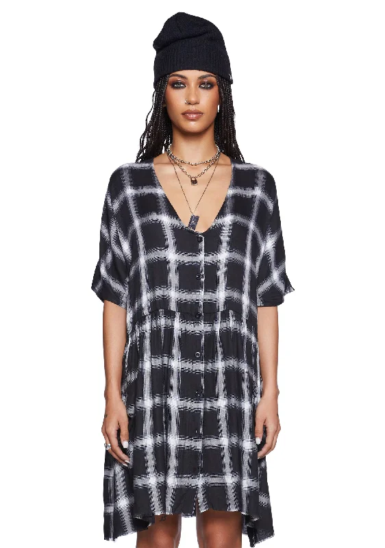 Not Your Babydoll Plaid Dress