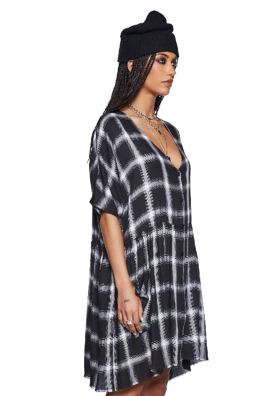 Not Your Babydoll Plaid Dress