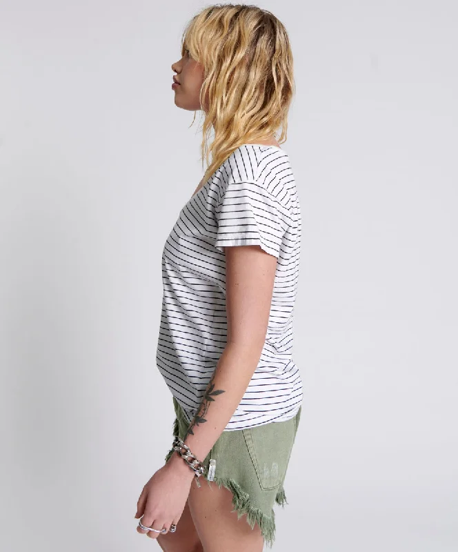 ONE TEASPOON SCOOP NECK BASIC TEE MULTI