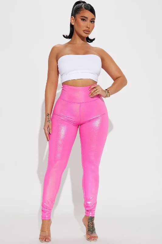 Shimmer All Day Iridescent Legging - Pink