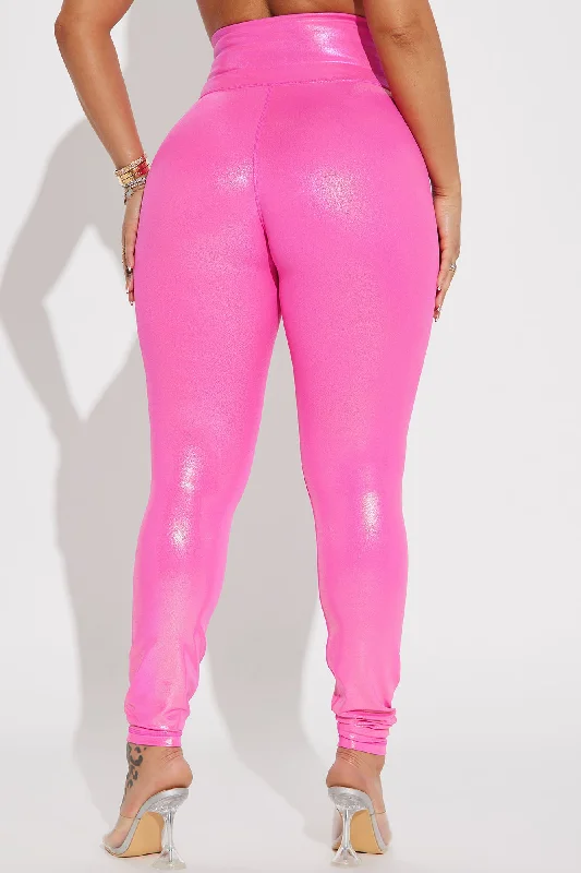 Shimmer All Day Iridescent Legging - Pink