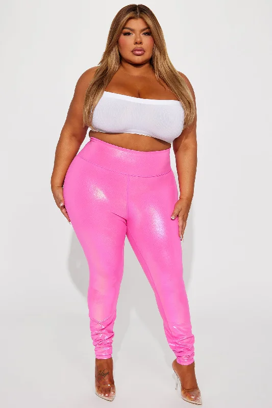 Shimmer All Day Iridescent Legging - Pink