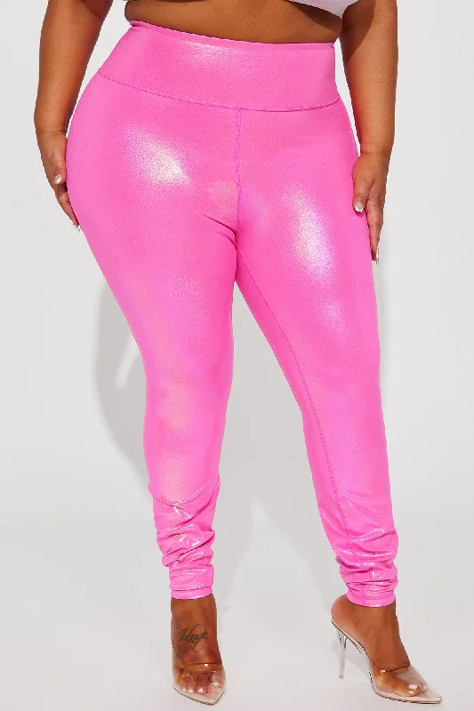 Shimmer All Day Iridescent Legging - Pink