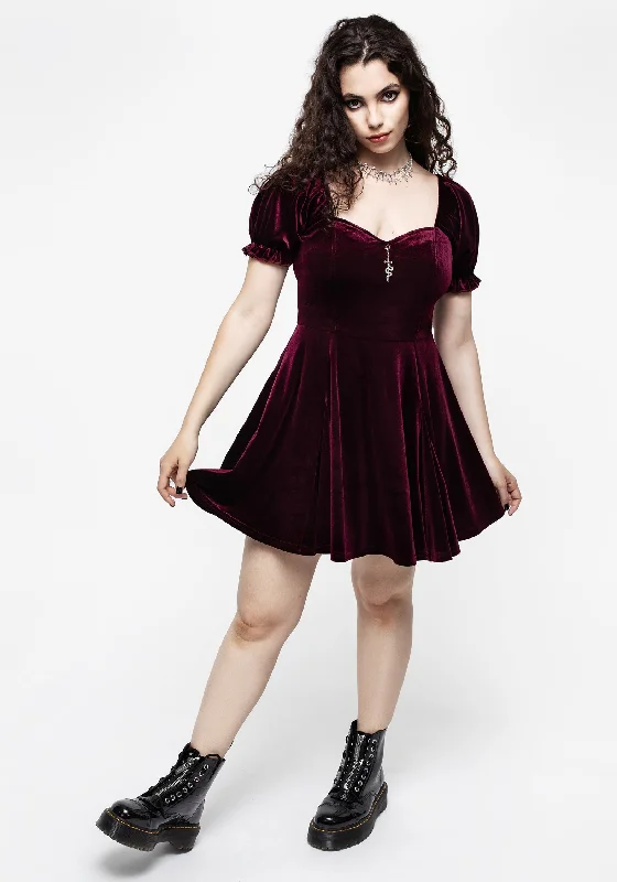 Veniri Corset Mini Dress - Wine