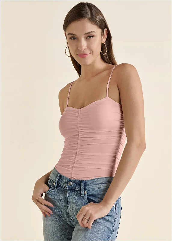 Shape Embrace ruched bodysuit - Dusty Rose