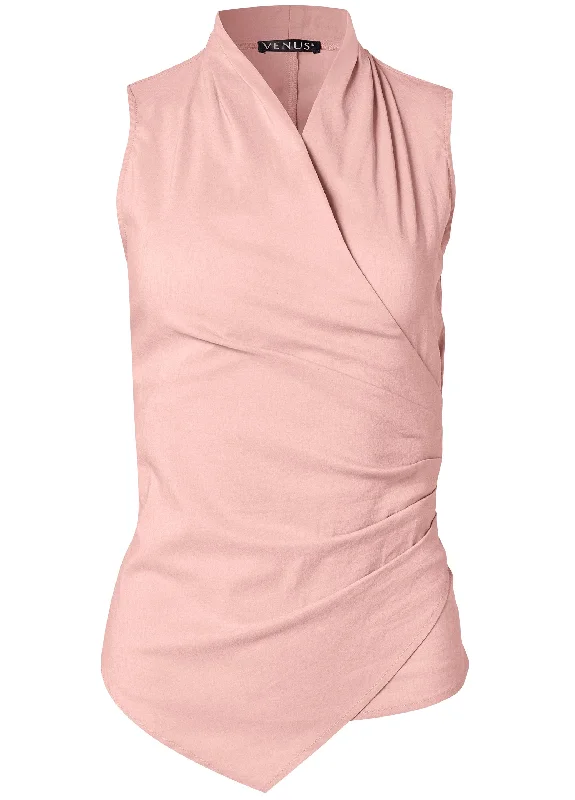 Surplice detailed top - Pink