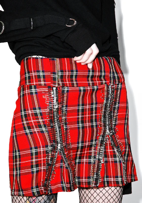 All Over Safety Pin Skirt