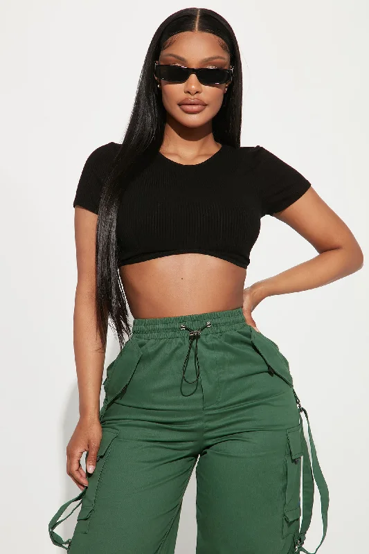 Amelia Crop Top - Black