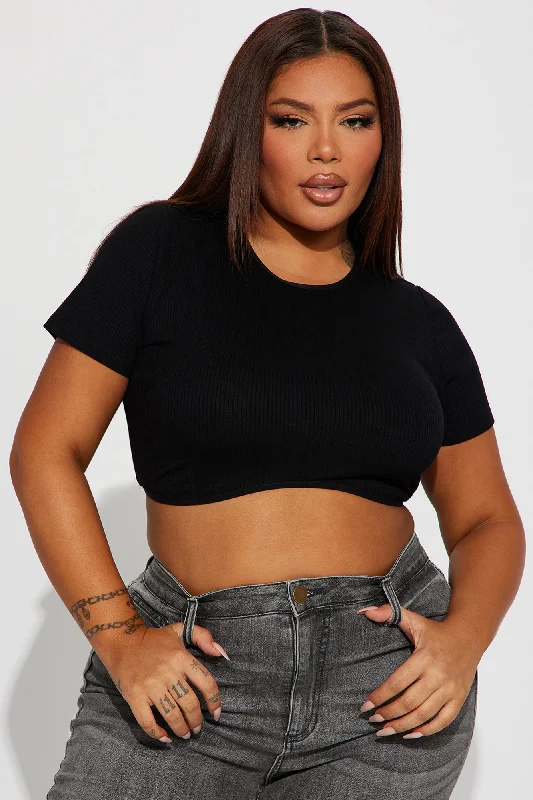 Amelia Crop Top - Black