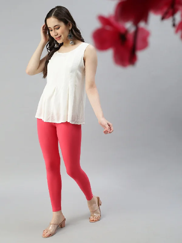 Ankle Leggings-Coral