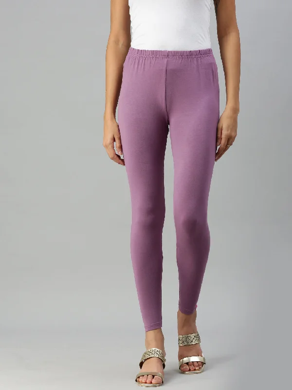 Ankle Leggings-Dusty Purple