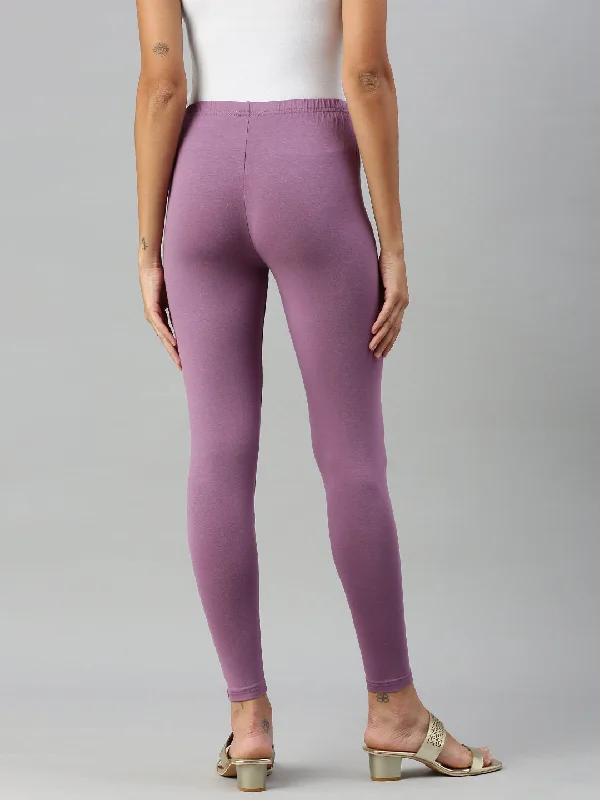 Ankle Leggings-Dusty Purple