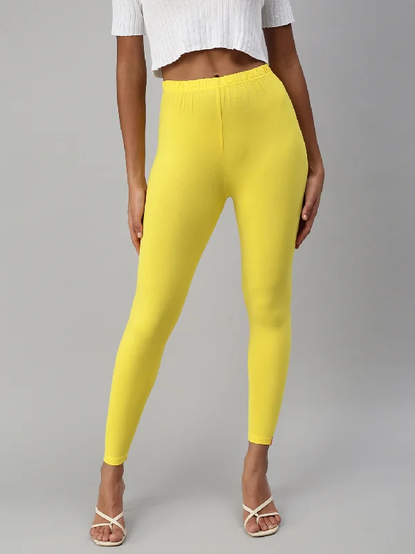 Ankle Leggings-Lemon Yellow