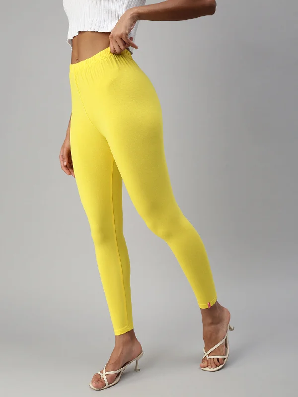 Ankle Leggings-Lemon Yellow