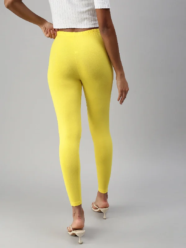 Ankle Leggings-Lemon Yellow