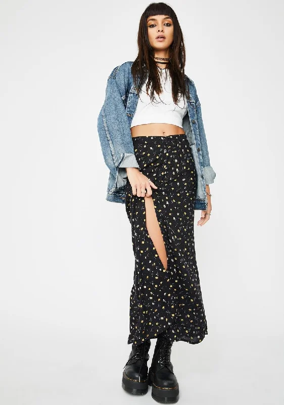 Black Rima Maxi Skirt