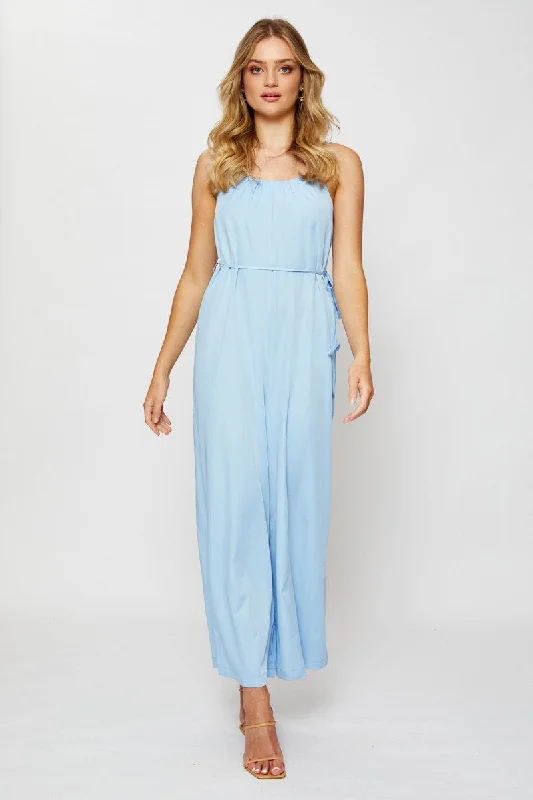 Blue Wide Leg Jumpsuit