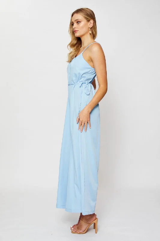 Blue Wide Leg Jumpsuit