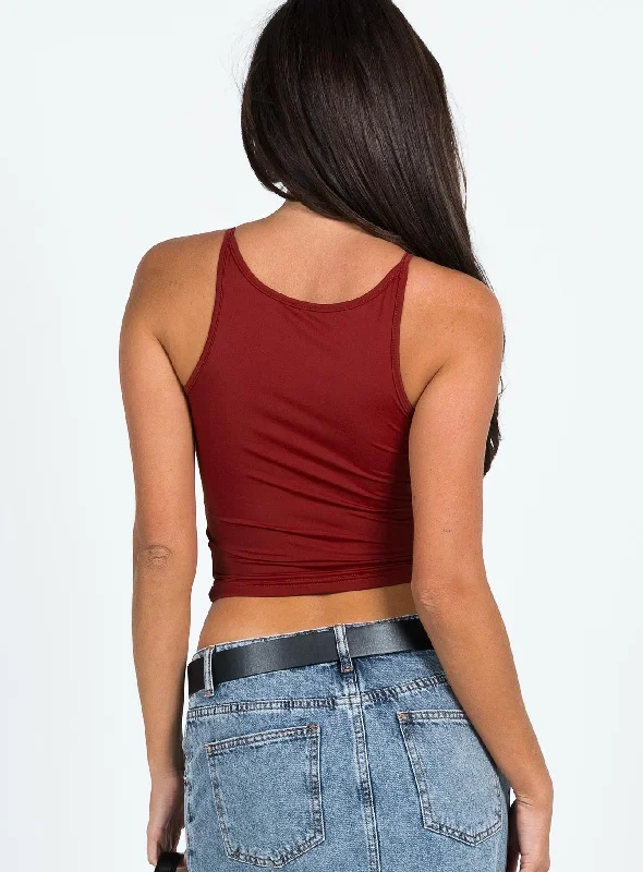 Crueller Top Burgundy