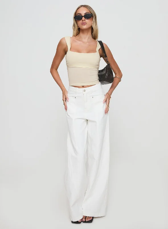 Francois Backless Top Cream