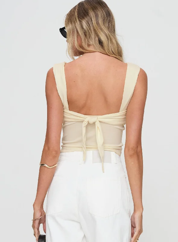 Francois Backless Top Cream