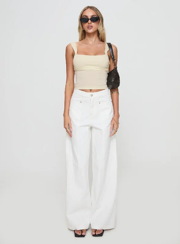 Francois Backless Top Cream