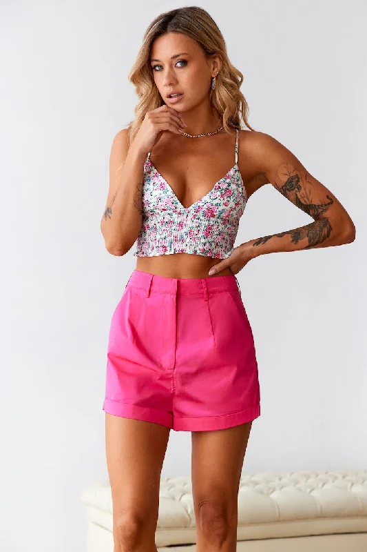 HELLO MOLLY Blooming Blossom Crop Top Pink