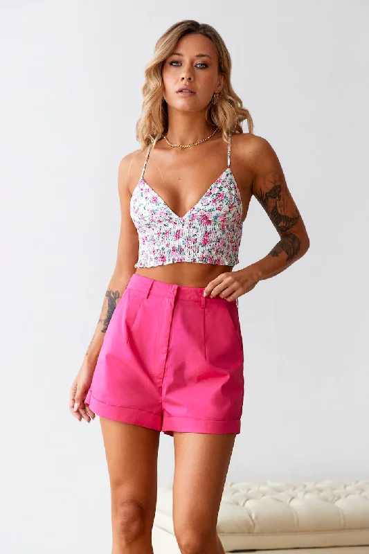 HELLO MOLLY Blooming Blossom Crop Top Pink