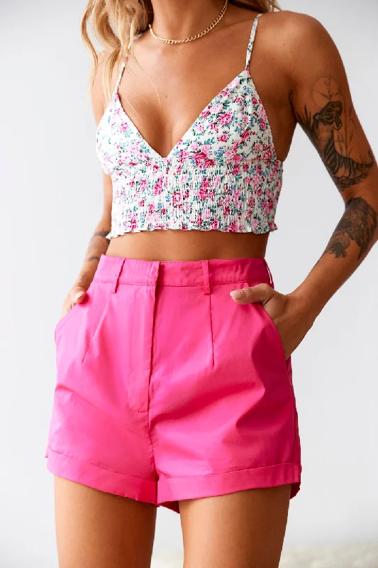 HELLO MOLLY Blooming Blossom Crop Top Pink