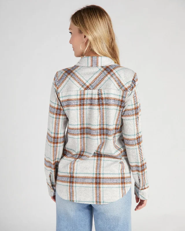 Grey Green Brown Plaid / L