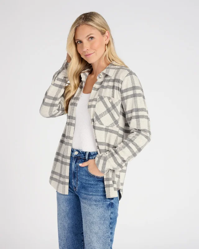 Grey/Ivory Plaid Heather Grey / L