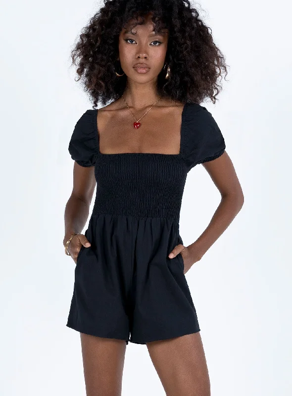 Maimie Romper Black