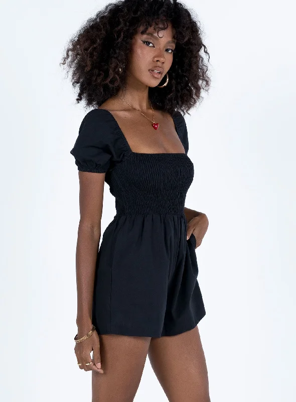 Maimie Romper Black