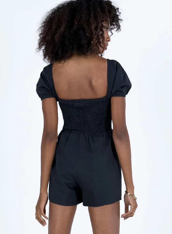 Maimie Romper Black