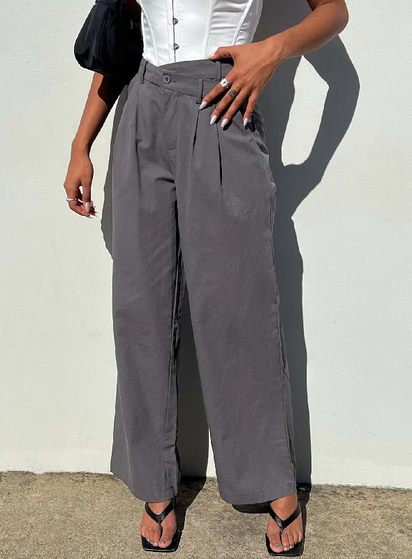 Mertyl Asymmetric Pants Slate