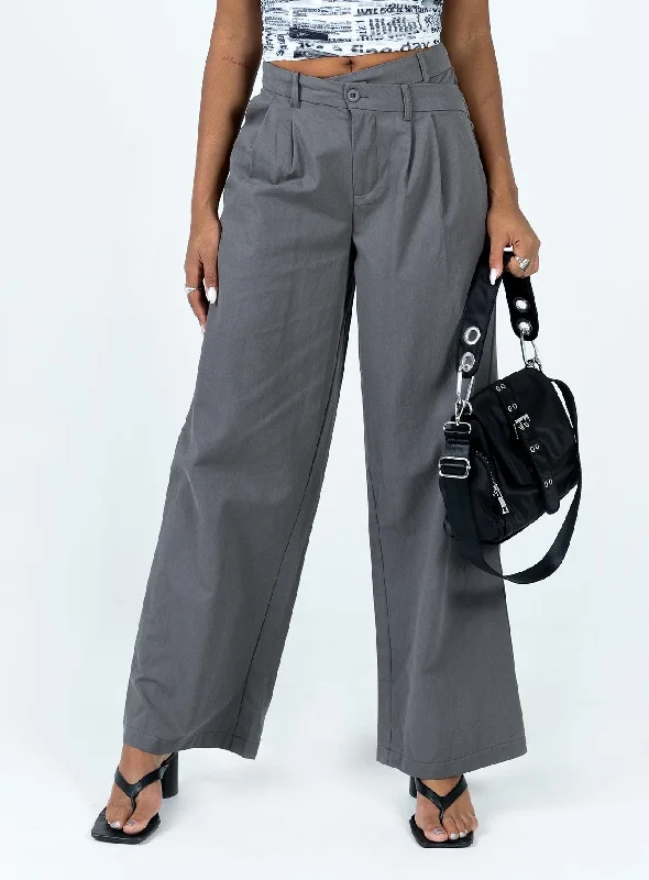 Mertyl Asymmetric Pants Slate