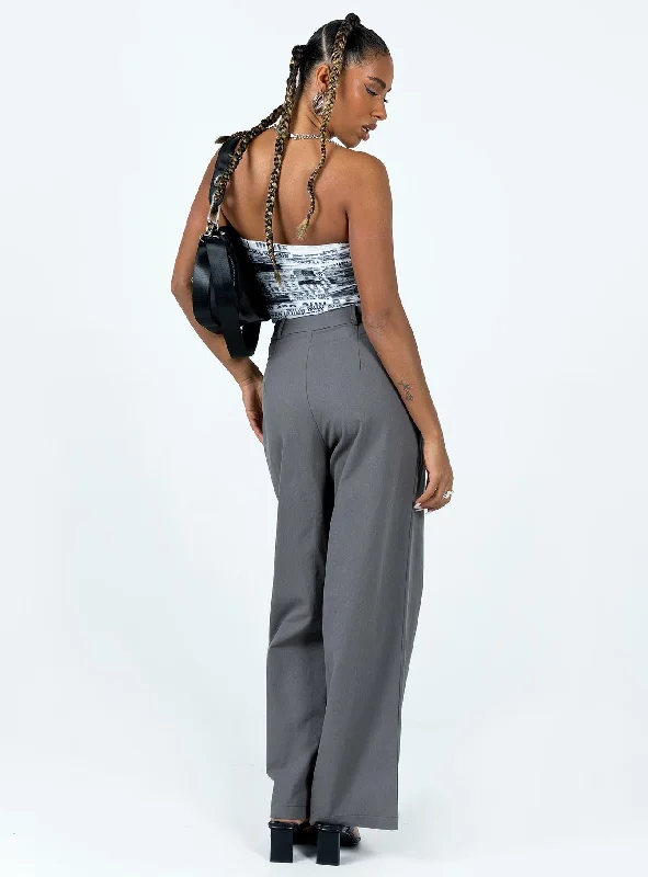 Mertyl Asymmetric Pants Slate