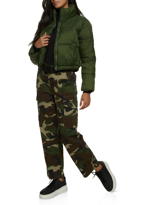 Camo Belted Cargo Pants