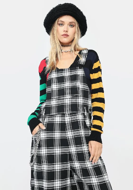 Solstice Plaid Overalls