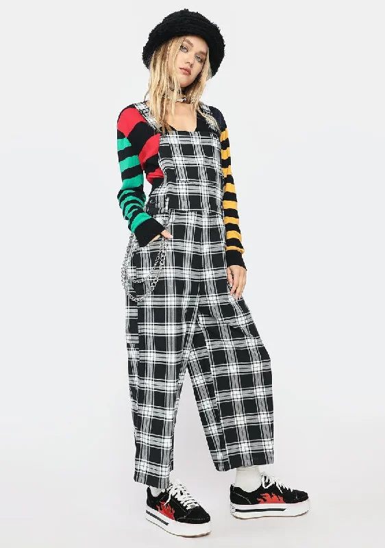 Solstice Plaid Overalls