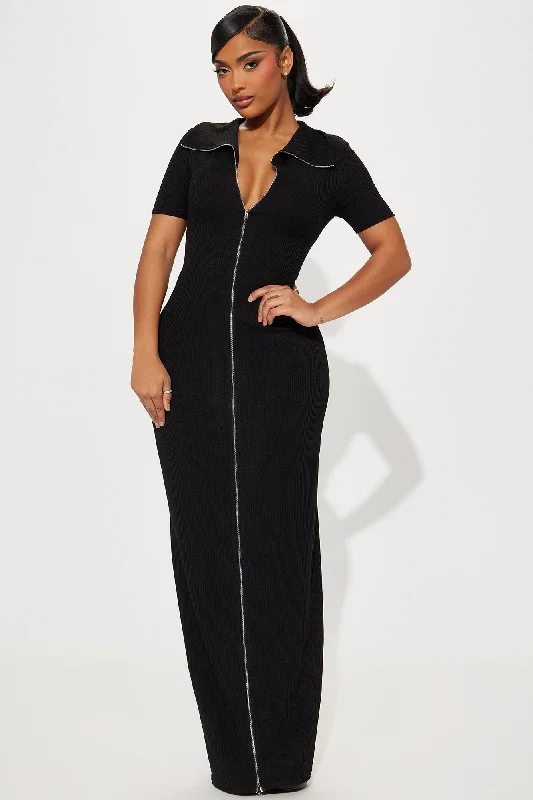 Sort Through It Short Sleeve Jumpsuit - Black