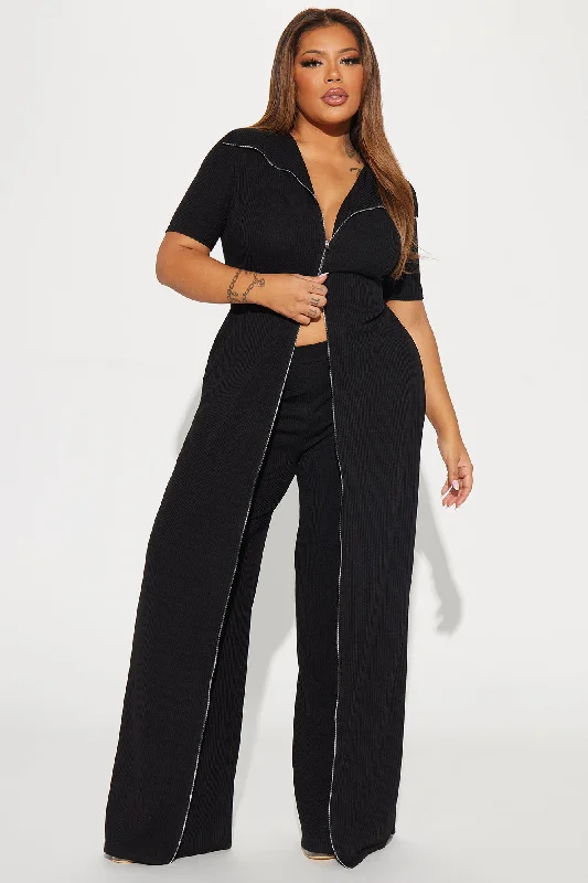 Sort Through It Short Sleeve Jumpsuit - Black