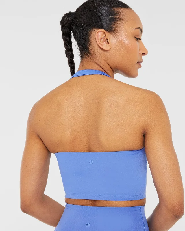 Staple Halterneck Crop Top - Cobalt Blue