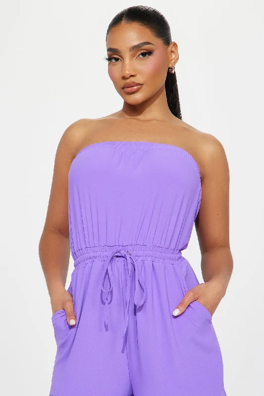 Stay Low Key Jumpsuit  - Purple