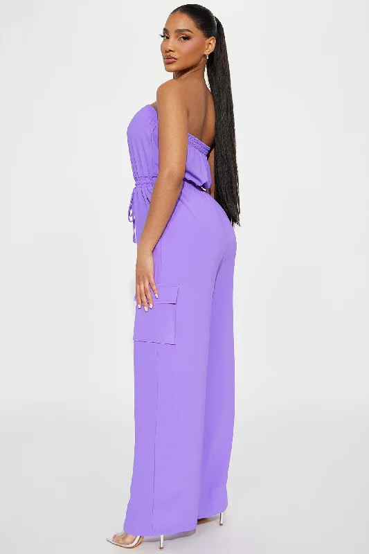 Stay Low Key Jumpsuit  - Purple