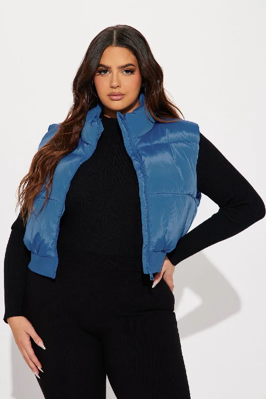 Winter Date Puffer Vest - Royal