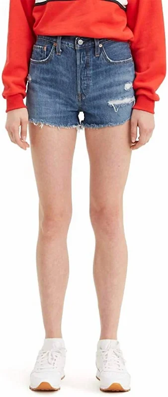 Women 501 Original Denim Shorts Sansome Muse Shorts In Blue